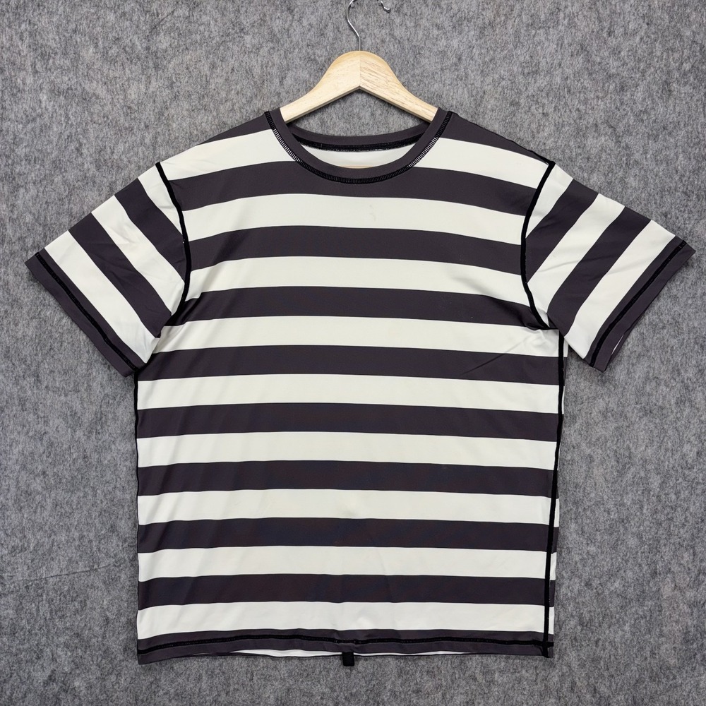 Ho Stevie Rashguard‎ T-Shirt Men's XS Striped Stretch UPF Surf Surfing Beach